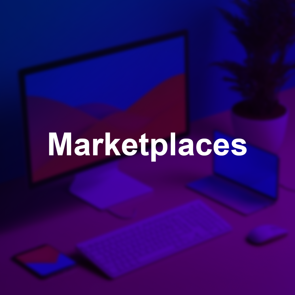 Marketplaces, hover to see the details