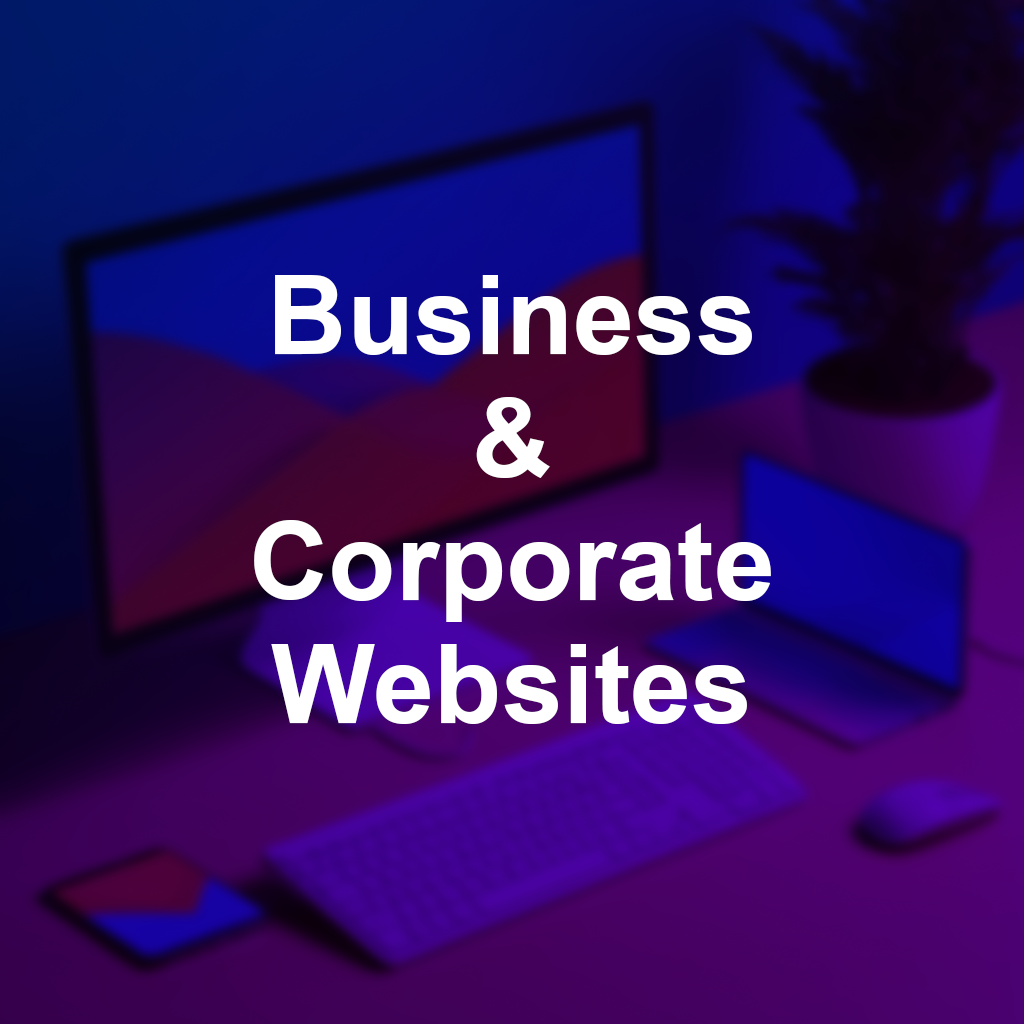 Business & Corporate Websites, hover to see the details