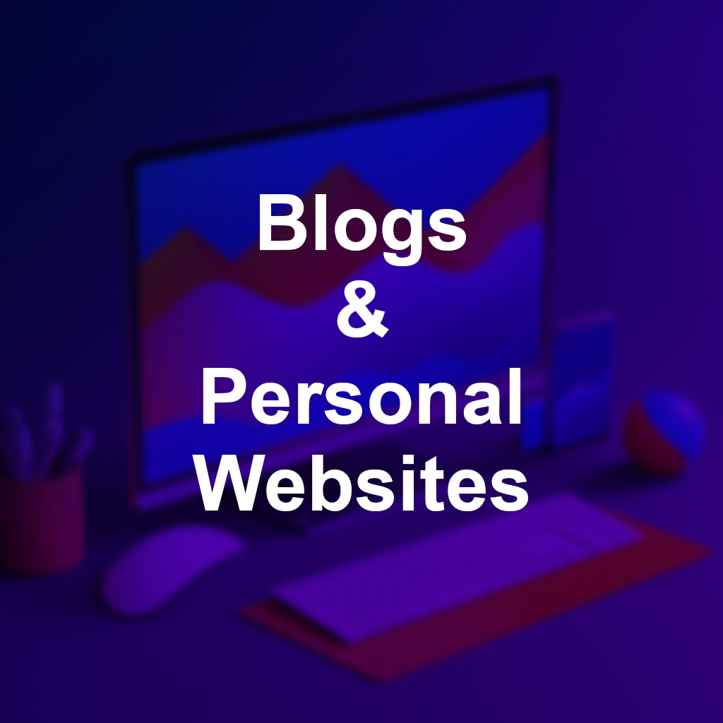 Blogs & Personal Websites, hover to see the details